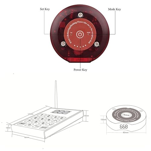 Bipeur de restaurant vibrant et clignotant avec triple alerte sonore - 8
