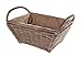 Produktbild Kaminholzkorb Universalkorb Kaminkorb Holzkorb Vielzweckkorb aus grauem Rattan eckig mit Jutefutter ausgestattet