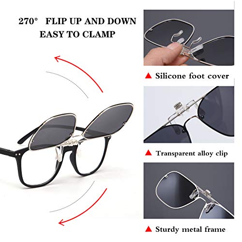 Teraise Clip On Sunglasses Flip Up Hd Polarized Unisex For Outdoor/Driving Uv400 #TOP3