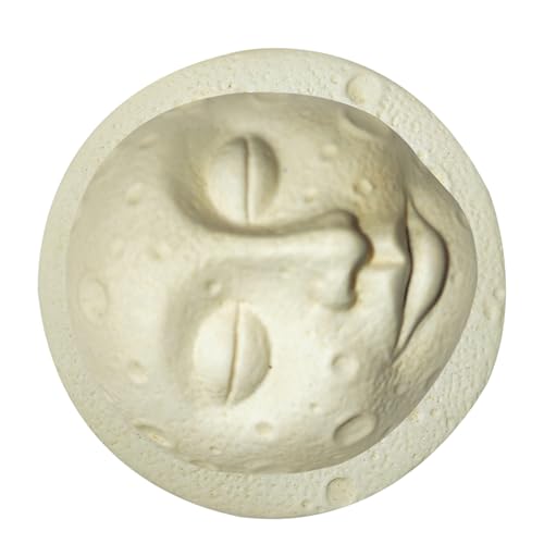 Image of CraftVatika Ceramic Moon Face Incense Holder with Plate, Home Decoration Items for Living Room, Meditation Yoga Spiritual Aromatherapy Home Decor, Resin Incense Burner, Decorative Showpiece