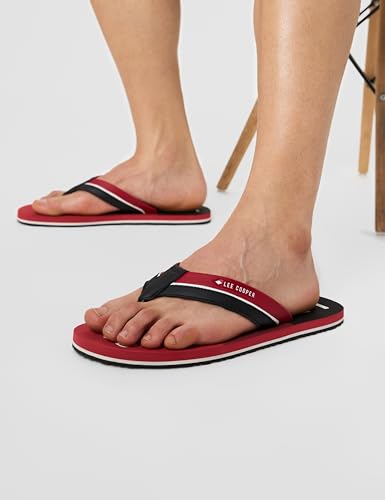 Image of Men's logo print flip-flops slippers