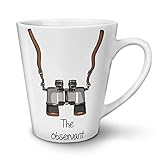 Wellcoda los Observante Acosador Taza de café con leche 12/17oz