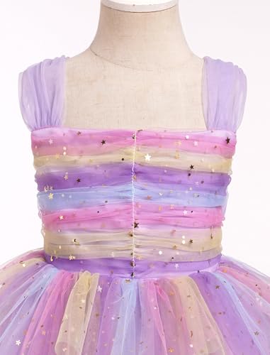 IMEKIS Toddler Girl Birthday Dress Strawberry Heart Tulle Princess Dress Formal Party Cake Smash Photo Shoot 1-6T4