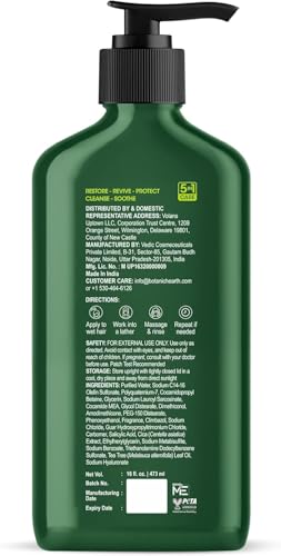 Image of Botanic Hearth Tea Tree Shampoo Infused With Cica, Hyaluronic Acid & Salicylic Acid | Clarifying Shampoo To Repair, Restore & Strengthen Hair | Paraben & Sulfate Free | For All Hair Types, 16 Fl Oz