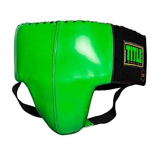 Title Boxing WBC Groin Protector, Green/Black, Large