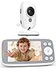 Boifun Babyphone Camera Bebe Surveillance sans WiFi, Vision Nocturne Infrarouge Invisible,4 Pouces, HD 720P, Interphone Bidirectionnel, Berceuses, Détecteur Température/Son, Zoom 3x, Rappel de Biberon