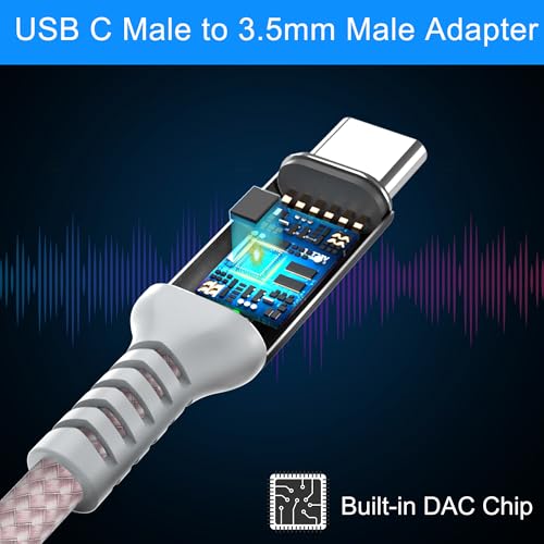 Image of Elebase for iPhone 17 Air USB C Aux Cable 4FT,Type C to 3.5MM Jack Audio Adapter Auxiliary Cord for Car,Gooel Pixel 9 8,Apple iPhon 16 16e 15 Pro Max Plus,iPad 10 10th,Mini 6 7 8,Air 4 5 6 Generation