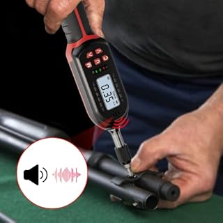 VANPO Cacciavite dinamometrico digitale da 1/4 di pollice, 0,3-6 Nm Cacciavite dinamometrico regolabile, Set di cacciaviti dinamometrici con display LED / cicalino per riparazioni di biciclette