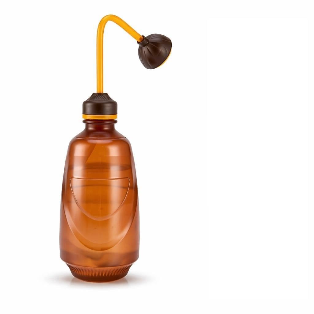 Watering Can for Indoor Plants & Succulents 450ML, 2-in-1 Watering Can for Seedlings Bottle with Bend Mouth, Plastic Succulent & Flower Watering Bottle for Indoor, Garden & Home Plants (Brown)
