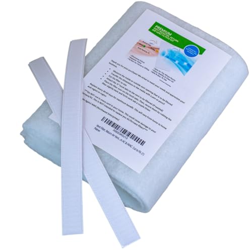 Air Vent Filters Kit, 120"X 10" Cut to Fit Vent Filters for Home and Business. Electrostatically Charged Air Filter Material & 1/2 Adhesive Coins Engineered for use in HVAC, AC & Heating.