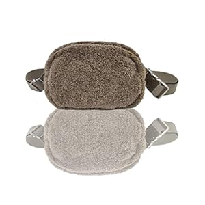 Fleece Belt Bag | Unisexi Fleece Waist Bag Sherpa Crossbody Bag Fanny Packs for Women Fashionable | Cute Mini Everywhere…