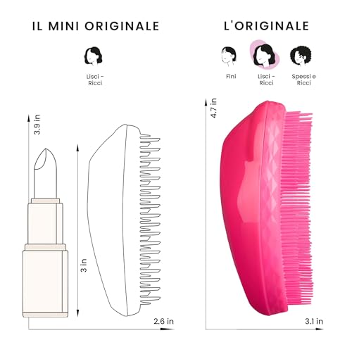 Tangle Teezer | The Original Detangling Hairbrush | Perfect for Wet & Dry Hair | Two-Tiered Teeth & Palm-Friendly Design | For Glossy, Frizz-Free Locks | Effervescenza Rosa - 7