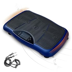 PRESENCIEL Vibration Plate Exercise Machine for Whole Body Workout, Weight Loss & Home Fitness with Bluetooth Speaker, Resistance rope, Remote Control, 180 Levels, 5 Programs