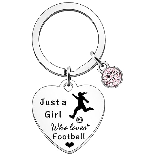 SDOFY Football Gifts for Girls - Football Keyring Keychain for Girl