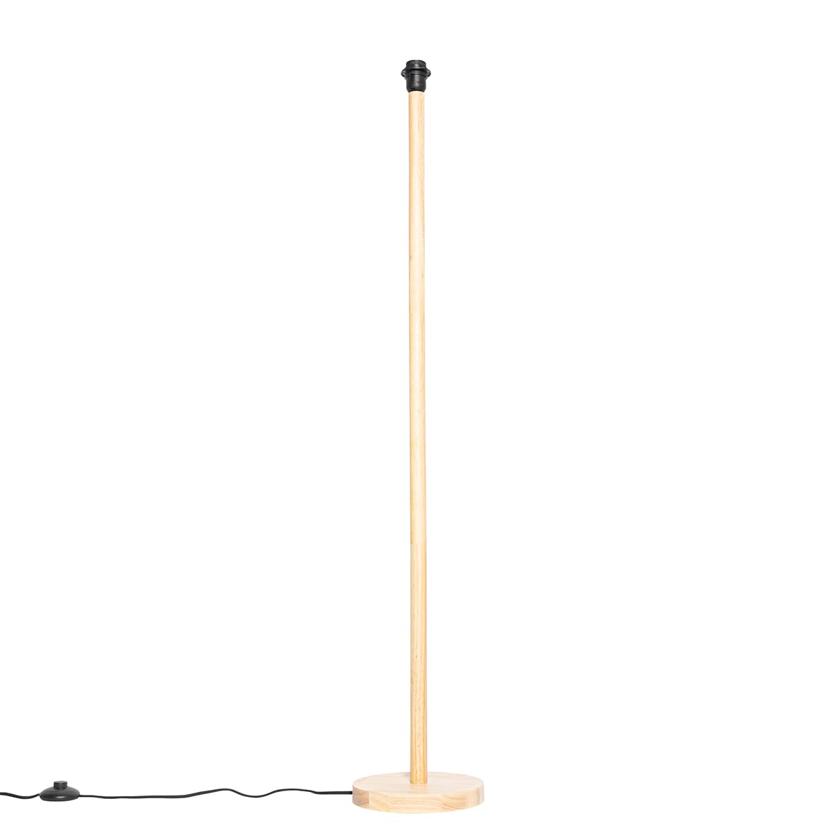 Qazqa rústico Lámpara de pie rural madera sin pantalla - Mels Redonda Adecuado para LED Max. 1 x 40 Watt