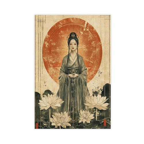 Déesse cosmique chinoise Doumu toile murale pour habiller un grand mur vide