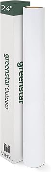 Greenstar Sign Vinyl Outdoor Self-Adhesive Graphics Decals Lettering 3mil 24" x10yd - White
