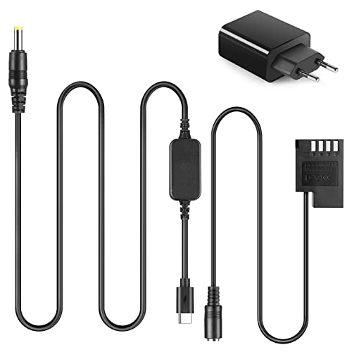 Cable USB Tipo C DMW DCC12 BLF19 BLF19e DC Acoplador Batería simulada para Lumix DMC GH5s GH5 G9LGK GH3 GH4 GH4K