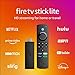 Amazon Fire TV Stick Lite, free and live TV, Alexa Voice Remote Lite, smart home controls, HD streaming