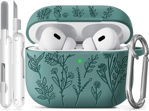 Joremx AirPods Pro 2 Hülle, Niedliche Blumenschnitzereien für AirPods Pro 2 Case, Frauen Geeignet Hülle für AirPods Pro ...