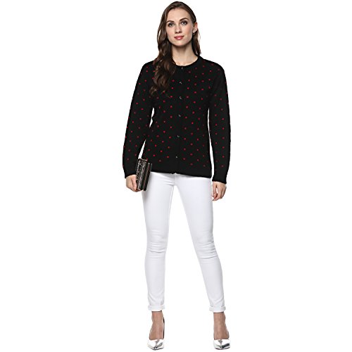 Image of Modeve Women's Acrylic Blend Cardigan /Round Neck Sweater For Winter