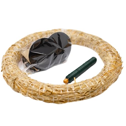 Adventskranz-DIY-Set - Inhalt: 1x Strohkranz 30 cm, 4X Kerzenhalter...