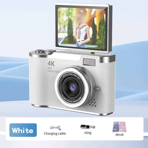 Appareil photo numérique 4K 48 MP blanc haute résolution avec écran inclinable - 7