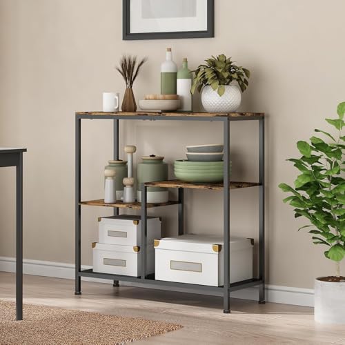 Genérico Mesa de Entrada de 3 Níveis, Mesa Console com Prateleira...