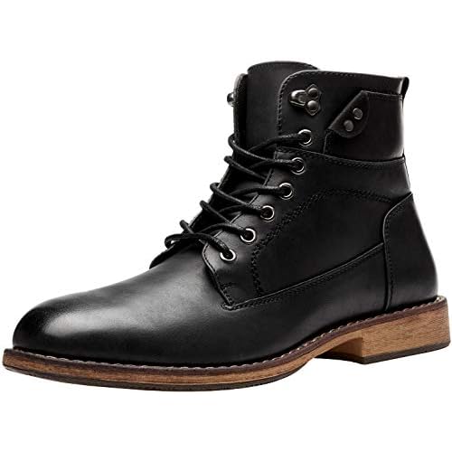 Vostey Men's Hiking Boots Motorcycle Casual Chukka Boots for Men