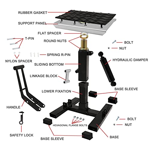 Support de levage hydraulique CNC moto pour réparer sans effort