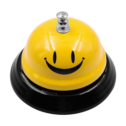 POFET Service Bell Reception Bell Smiley Emoji Table Bell for Restaurant Kitchen Hotel Bars Service Pet
