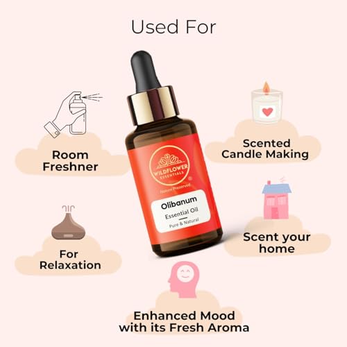 Image of Olibanum Essential Oil (Boswellia carterii) Pure | Non-Sticky | Non-Greasy | Lightweight | Men & Women | All Skin Types | Steam Distilled 30ml (1 oz)