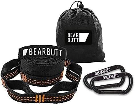 Bear Butt Kodiak Hammock Straps for Trees - 20 Feet Long, 40 Combined Loops - Holds 1000 Pounds - Camping Accessories With Carabiner