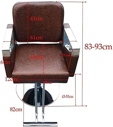Silla Hidráulica Giratoria Para Barbería y Salón Negra miniatura 2