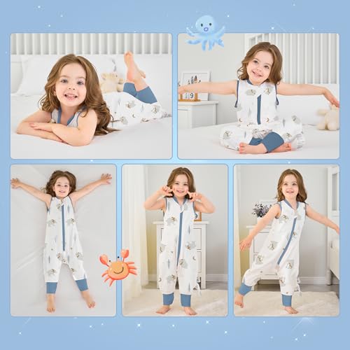 Image of Miracle Baby Sleep Sack with Feet, 1.0 TOG Wearable Blanket for Toddlers, Sleeveless Baby Sleeping Bag with Leg Openings