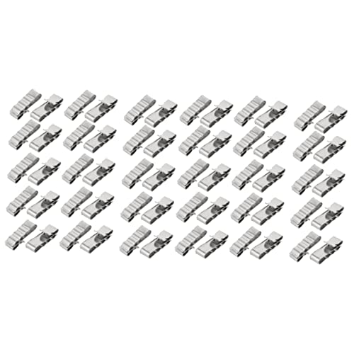 NAMOARLY 60 Pcs Photovoltaic Clamp Frame Wire Clips Trailer Frame Cable Clips Trailer Wiring Clips Pv Module Wire Management Cable Clamp Solar Panel Cable Clips Silver Stainless Steel