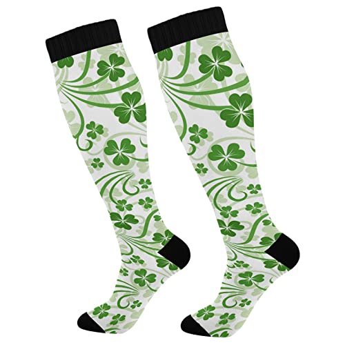 Image of Wusikd Heartbeat Symbol Compression Socks for Women and Men Circulation Black Long Socks for Athletic Running 1
