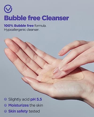 ACWELL pH Balancing Bubble-Free Hydrating Facial Cleansing Gel 5.4 fl.oz. - For Sensitive Skin, Hyaluronic Acid and Licorice Extracts, Non-foaming Cleanser for Skin Moisturization - Image 4