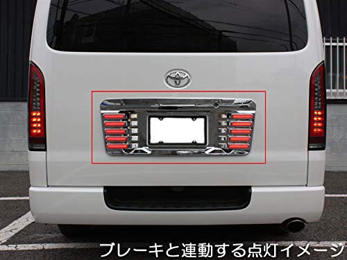 ハイエース200系LEDテールランプ LED BAR リアナンバーガーニッシュ