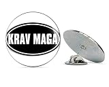 NYC Jewelers Black Oval Krav MAGA (Martial Arts Israeli MMA) Metal 0.75' Lapel Hat Pin Tie Tack Pinback