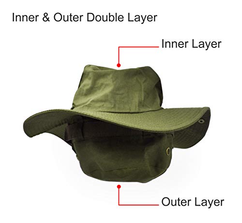 UltraKey-Outdoor-Wide-Brim-Sun-Hat-Double-Layer-Classic-Combat-Army-Style-Jungle-Sun-Hat-for-Fishing-Hunting-Camping