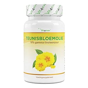 Teunisbloemolie – 180 capsules – Hooggedoseerd met 2000 mg per dagelijkse dosis – Premium: 10% gamma-linoleenzuur GLA…