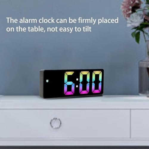 Réveil numérique écran LED multicolore et horloge moderne de bureau - 6
