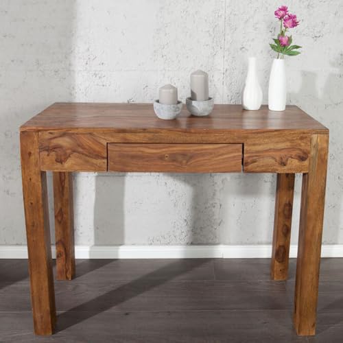 cagü Schreibtisch Agra mit Schublade Sheesham massiv Holz 100cm
