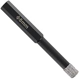 Longitud total: 80 mm Abraboro 20351508000 - De perforación de diamante, de 8 mm de diámetro con gel de enfriamiento y el eje 6 hexágono, negro, 0