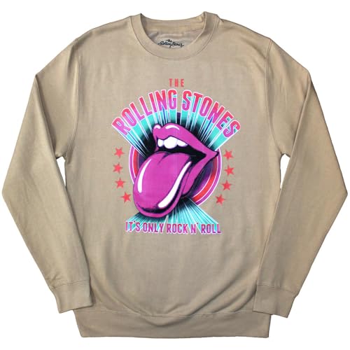 The Rolling Stones Its Only Rock N Roll Oversized Sweatshirt S Sand