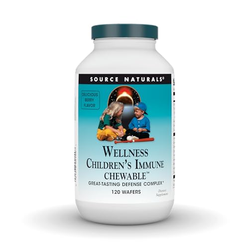 Source Naturals Wellness Children's Immune Chewable, Great-Tasting Defense Complex, Berry Flavored* - 120 Wafers