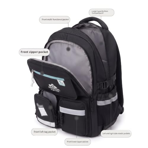 Image of Backpack Bags for Girls, Boys & Women With Multi-pockets, Laptop Bag with Large Capacity Bookbags Waterproof for School, Tuition, College, Camping, Travel