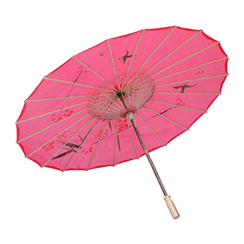 Milisten Summer Umbrella Dress Dress Chinese Paper Blank Paper Engrasado a Mano Arte Clásico Parasol de Seda para Fotografía de Cosplay Disfraces Paper Parasol Chinese Paper Summer Dress
