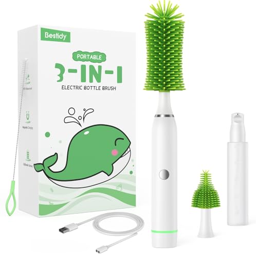 Image of Bestidy Electric Baby Bottle Cleaner Kit,Green